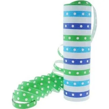 Karnevalový doplněk Serpentýna papírová proužek modro-zelený 18p/4m