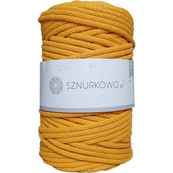Příze Sznurkowo šňůry 5 mm - žlutá