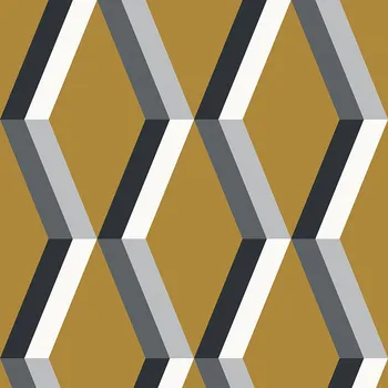 Tapeta Graham & Brown Premium Geometrická vliesová žlutá retro tapeta na zeď 113948, Formation, Graham & Brown, velikost 0,52 x 10 m