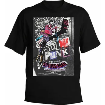 Chlapecké tričko Černé tričko Spider Punk - Spider-Verse Velikost: XXL, Pohlaví: Panské