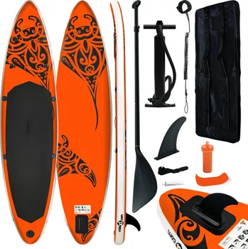 Paddleboard Nafukovací SUP paddleboard 366 x 76 x 15 cm oranžový