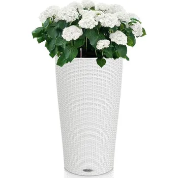 Květináč LECHUZA Cilindro Cottage Velikost: průměr 32 cm, Barva: Bílá