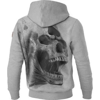 Pánská mikina PitBull West Coast - pánská KP mikina ACE OF SPADES šedá M