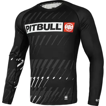 PitBull West Coast - pánský LS rashguard STREET DOG černý 3XL