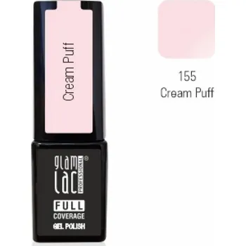 Umělé nehty GlamLac Gel lak růžový - 155 Cream Puff 6 ml