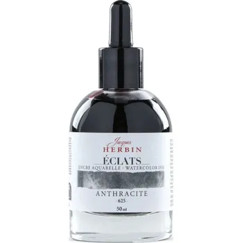 Herbin Jacques akvarelový inkoust (50ml) antracitová černá