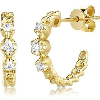 Náušnice Zlaté náušnice AURINO se zirkony E25949FCZZ4Y-1