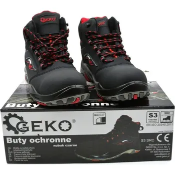 Pracovní obuv Bezpečnostní obuv nubuková černá S3 SRC vel. 39 GEKO