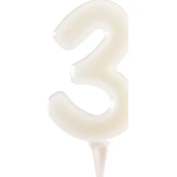 Dortová svíčka Svíčka dortová číslo 3 fluorescentní 6 cm
