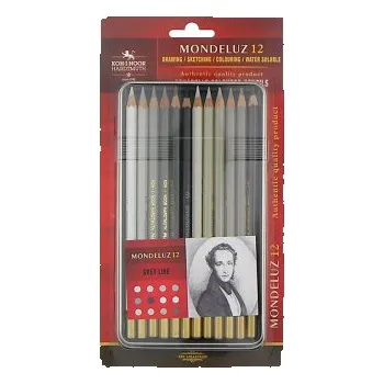 Kresba Pastelky Mondeluz šedá řada 12ks (Pastelky Mondeluz šedá řada 12ks)