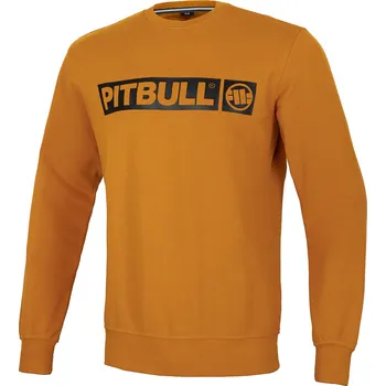 Pánská mikina PitBull West Coast - pánská mikina HILLTOP terry medově žlutá 3XL