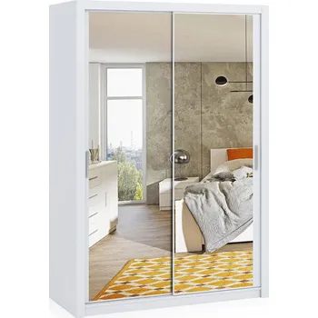 Šatní skříň BONO b | šatní skříň | 150 cm | se zrcadlem | bílá