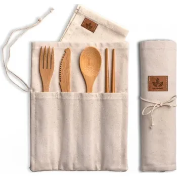 Sada nádobí GoodWays Bambusový příbor, 4ks Barevný: Béžová