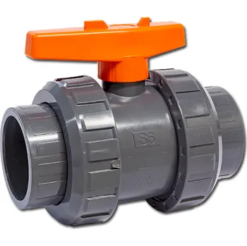 Poolservis Bazénový kulový dvoucestný ventil 50 mm – S6 závit Praher