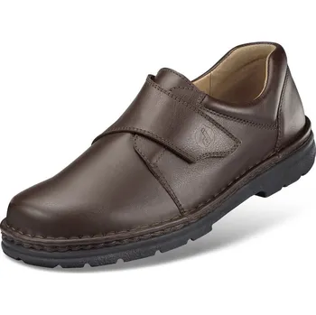 Pánská zdravotní obuv Podzimní pánská obuv se zapínáním na suchý zip, hladká useň, hnědá: 41