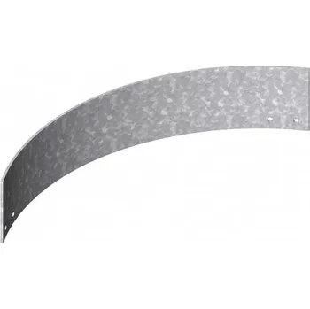 Zahradní obrubník Rohový díl kovových obrubníků čtvrtkruh 50 cm