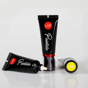 Umělé nehty Laif Paint tube barevný UV/LED gel 04 - žlutý 8ml