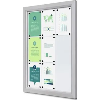 Venkovní uzamykatelná vitrína Slim, Formát: 9 x A4 SCTE9xA4PH