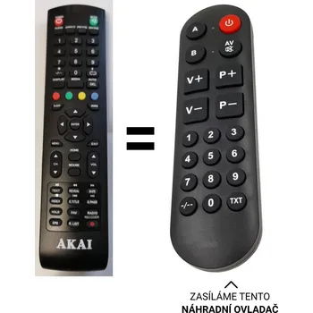Dálkový ovladač Akai LET 32FS3288 náhradní dálkový ovladač pro seniory