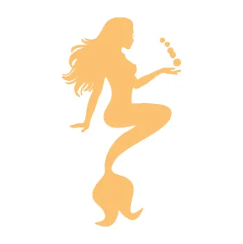 Samolepící dekorace Mořská panna 005 pravá s bublinkami (08 - béžová) SAMOLEPKA NA AUTO, NÁLEPKA, FÓLIE, POLEP, TUNING, VLASTNÍ TEXT, TISK, AUTOSAMOLEPKY.cz, POLEPY, OBRÁZEK, LOGO, 3D STICKERS