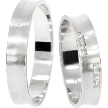 Prsten Zlatnictví Helios Zlaté snubní prsteny L-54 Kameny: Se Zirkony