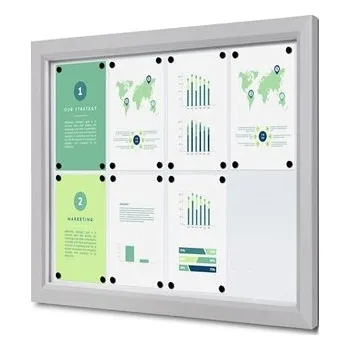 Venkovní uzamykatelná vitrína Slim, Formát: 8 x A4 SCTE8xA4PH