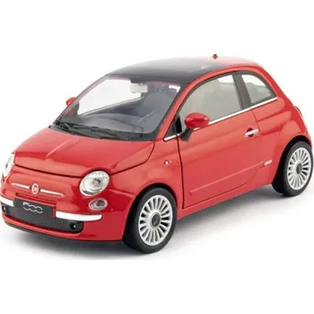 autíčko Welly Fiat 500 2007 1:24 červený