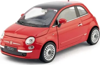 autíčko Welly Fiat 500 2007 1:24 červený