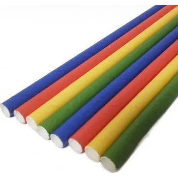 Příbor Brčka papírová 230/8mm mix barev (bal. 150ks)