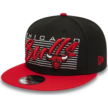 Kšiltovka Pánská kšiltovka New Era 9FIFTY NBA TEAM WORDMARK CHICAGO BULLS černá 60240562 - M/L | UK 11,5 | US 12