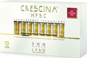 Vlasová regenerace Crescina Transdermic HFSC Technology 500 Woman péče na podporu růstu vlasů pro ženy 20x 3,5 ml