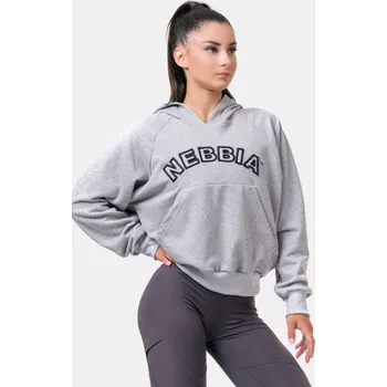 Dámská mikina NEBBIA Iconic HERO mikina s kapucí šedá L