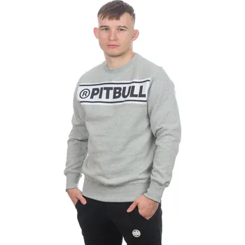 Pánská mikina PitBull West Coast - Pánská mikina POTOMAC šedý melír L