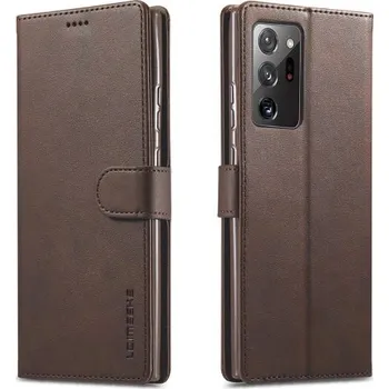 Pouzdro na mobilní telefon Pouzdro na Samsung Galaxy Note 20 Ultra LC.IMEEKE Flip hnědé