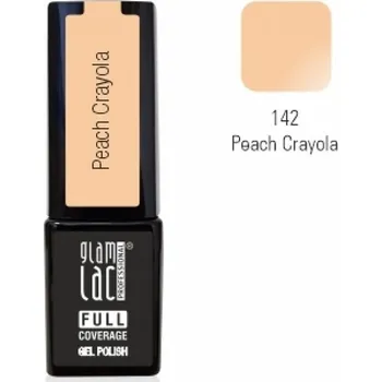 Umělé nehty GlamLac Gel lak oranžový - 142 Peach Crayola 6 ml