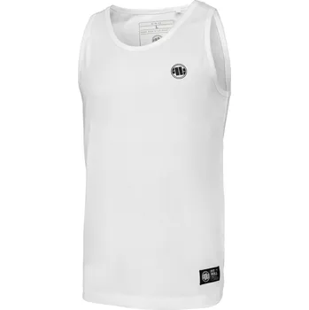 Pánské tílko PitBull West Coast - pánské tílko slim fit lycra SMALL LOGO bílé S