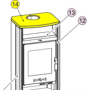 Krbová kamna Obklad horní - pískovec pro kamna LIVORNO HAAS+SOHN