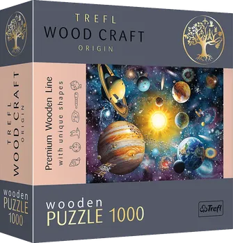 Puzzle Trefl Wood Craft Origin Cesta sluneční soustavou 1000 dílků