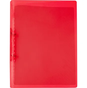 Archivační box Pořadač A4 - 2 kroužkový průhledný červený