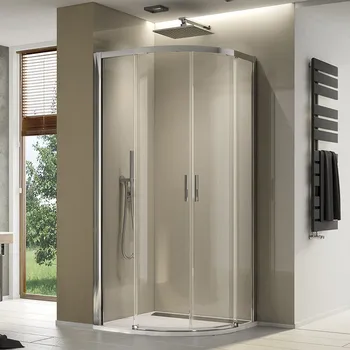 RONAL Čtvrtkruh s dvoudílnými posuvnými dveřmi, rádius 550 mm TLSR550800107