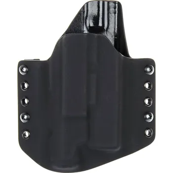 Příslušenství pro sportovní střelbu RH Holsters OWB - Glock 19/23/32 + Inforce APL Gen 3 - vnější kydexové pouzdro - poloviční sweatguard - černá/černá Pouzdro je pro: Levák