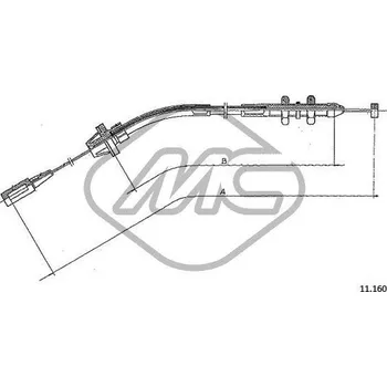 Lanko parkovací brzdy Lanko plynu, , 35411115161, 35411116161, 35411154821, Metalcaucho, 80671