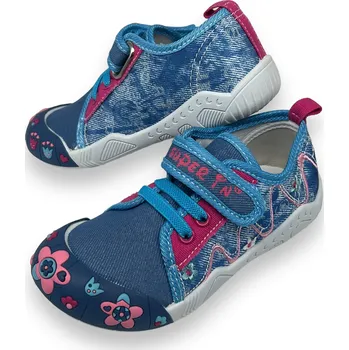 Dívčí pantofle Super in Dívčí modré bačkory 01 Barva: Modrá, Velikost: 26