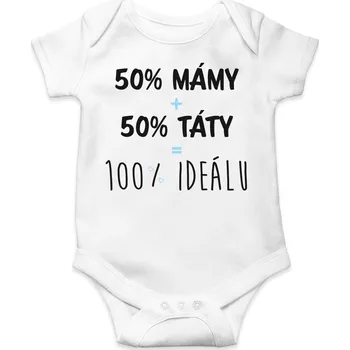 Body 100% IDEÁLU - MODRÁ Barva: Bílá, Velikost: 62-68 (3-6 měsíců)