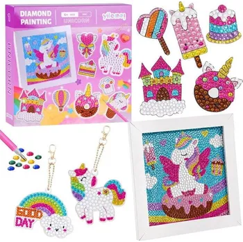 Mozaiková sada Diamond Painting diamantová mozaika pro děti jednorožec