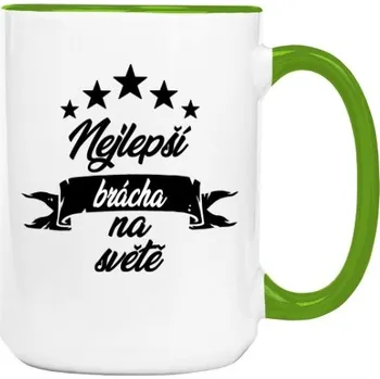 Hrnek velký barevný s potiskem Nejlepší brácha na světě - hrnek