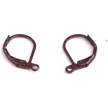 Korálek Naušnicové zapínání uzavíratelné černé 10 ks