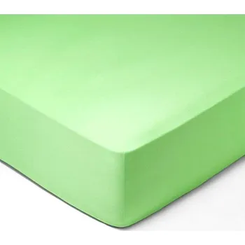 Prostěradlo DekorTextil Jersey napínací prostěradlo světle zelené ROZMĚR: (š/d/v) 200 x 200 x 20 cm