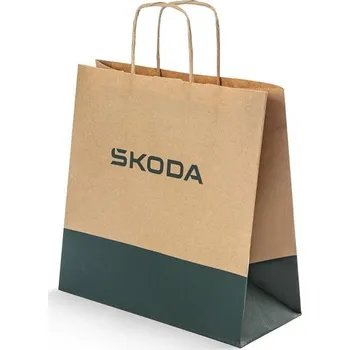 Dárková taška PAPÍROVÁ TAŠKA "M" ŠKODA original hnědá malá
