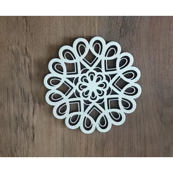 Dřevěný podtácek - květ